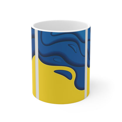 Abstract Ukrainian Flag - Support The People of Ukraine - Proceeds Towards Aid for Ukraine.