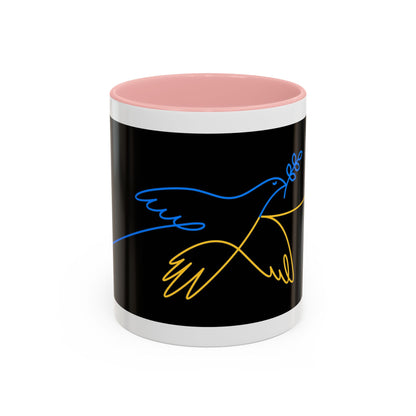 Dove of Peace - Help Ukraine - Two Tone Coffee Mug 310ml