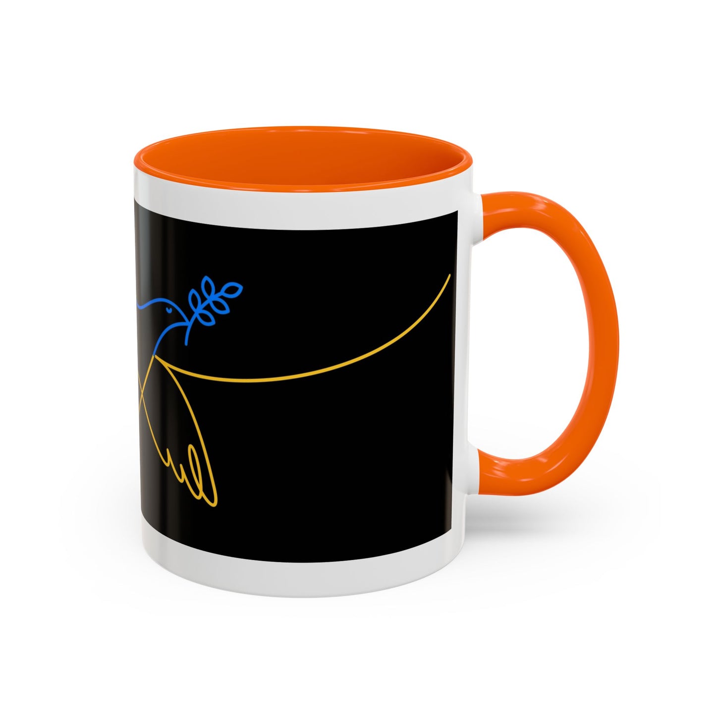 Dove of Peace - Help Ukraine - Two Tone Coffee Mug 310ml