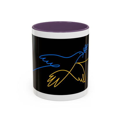 Dove of Peace - Help Ukraine - Two Tone Coffee Mug 310ml