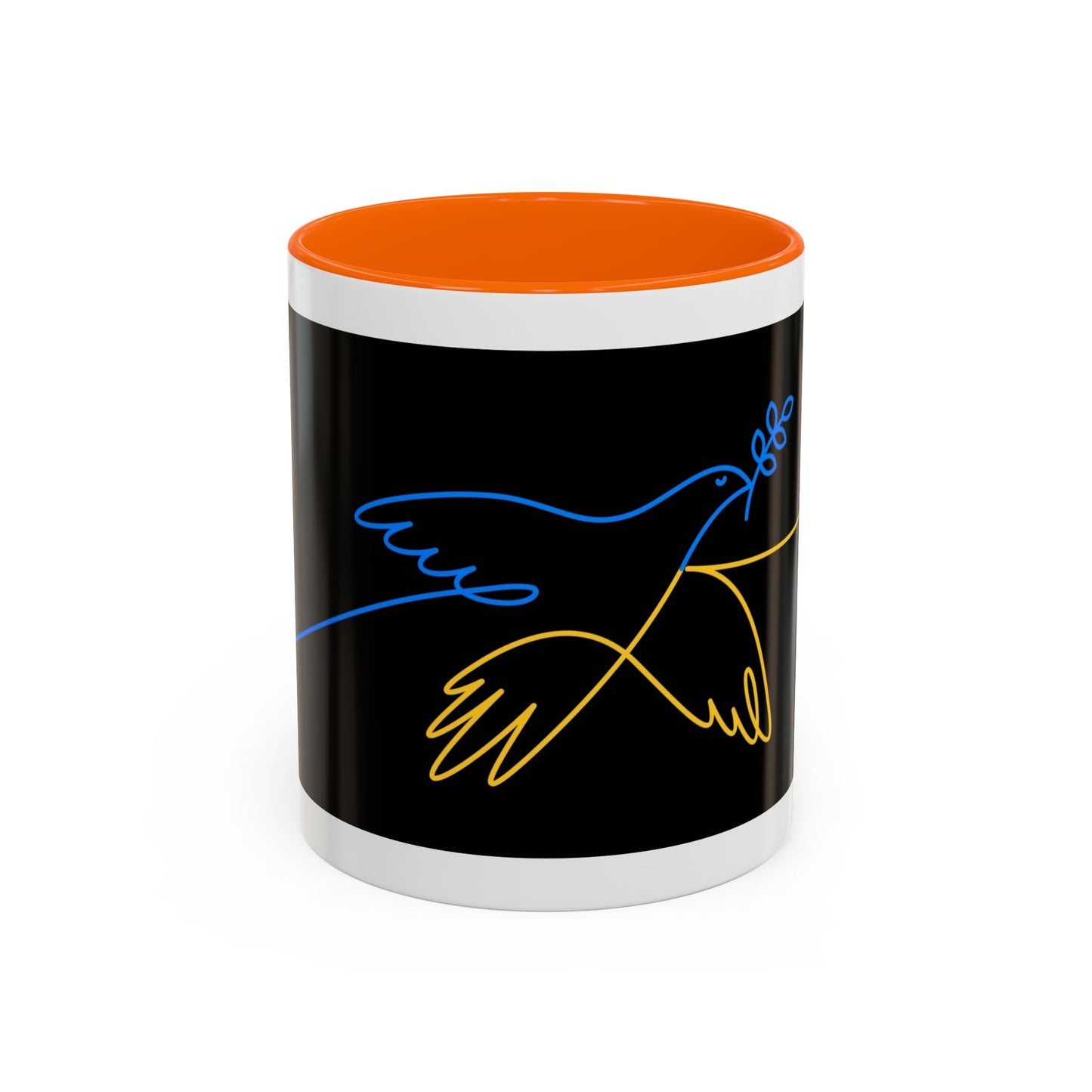 Dove of Peace - Help Ukraine - Two Tone Coffee Mug 310ml