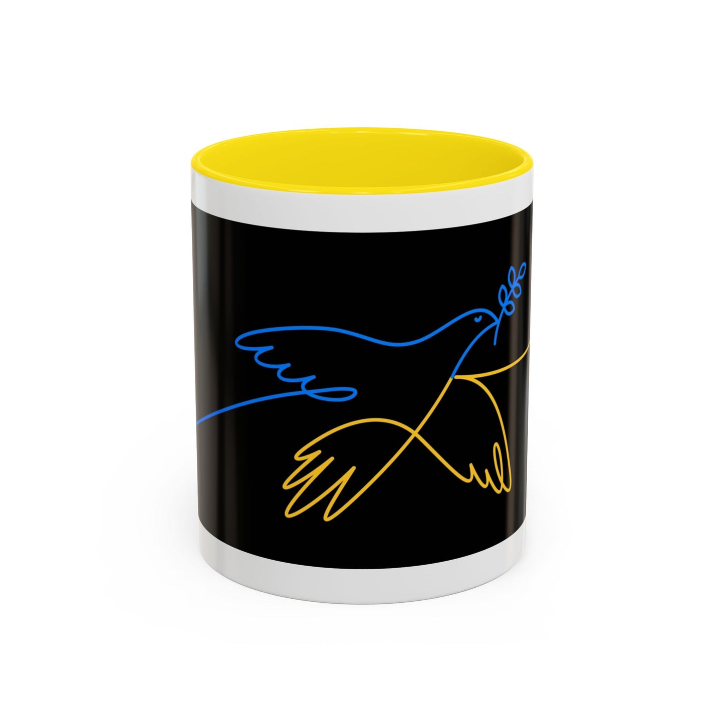 Dove of Peace - Help Ukraine - Two Tone Coffee Mug 310ml