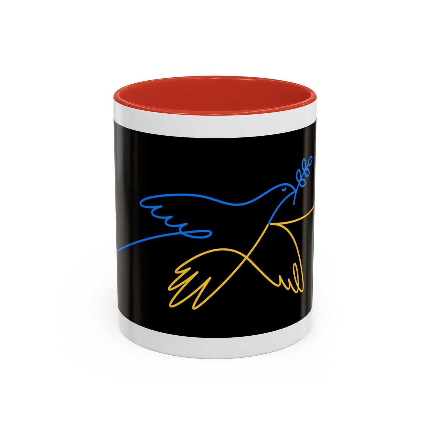 Dove of Peace - Help Ukraine - Two Tone Coffee Mug 310ml