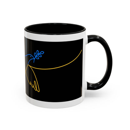 Dove of Peace - Help Ukraine - Two Tone Coffee Mug 310ml