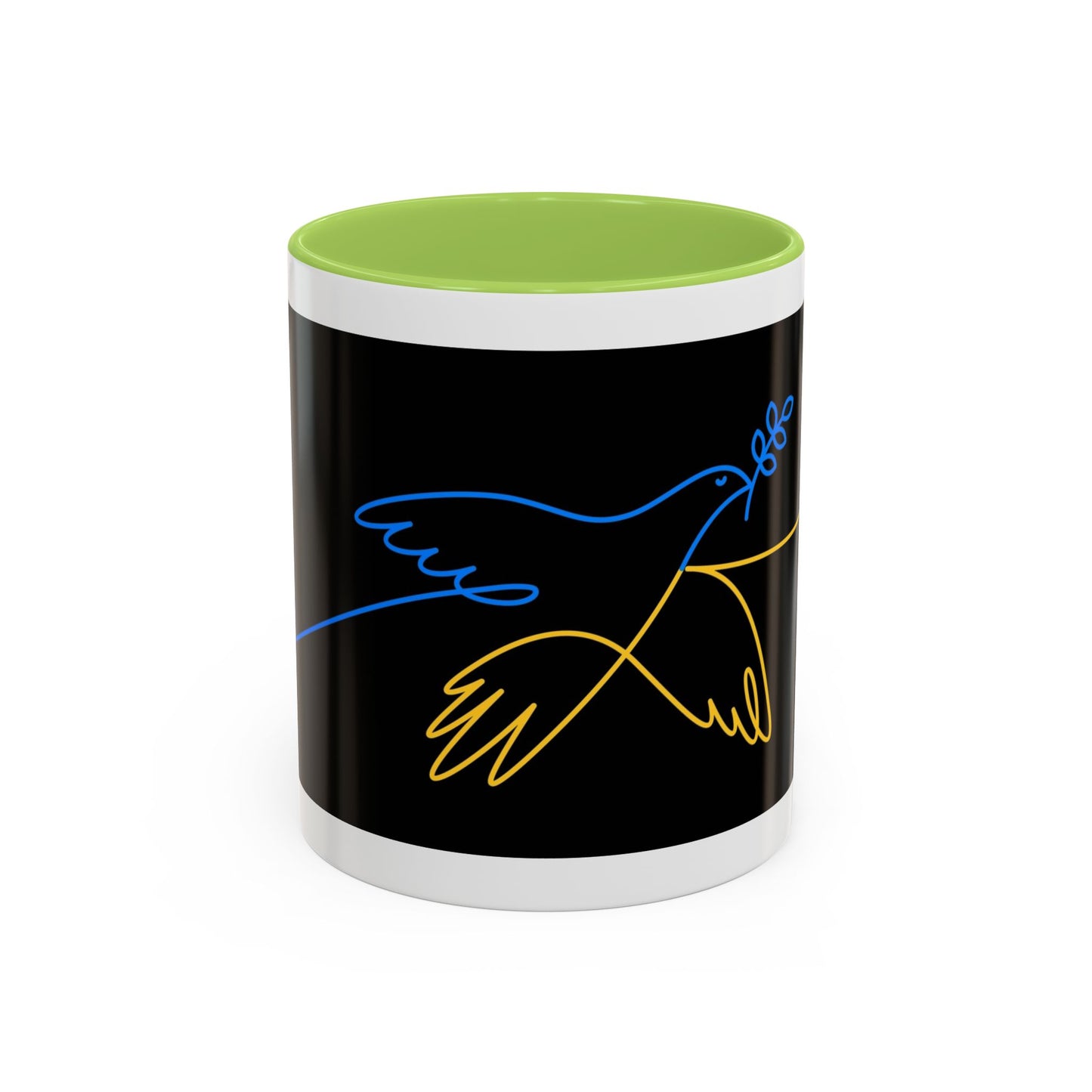 Dove of Peace - Help Ukraine - Two Tone Coffee Mug 310ml