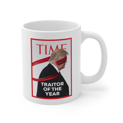 Ceramic Coffee Cup - 'Traitor of the Year' Design - Perfect Gift for Political Humor Lovers