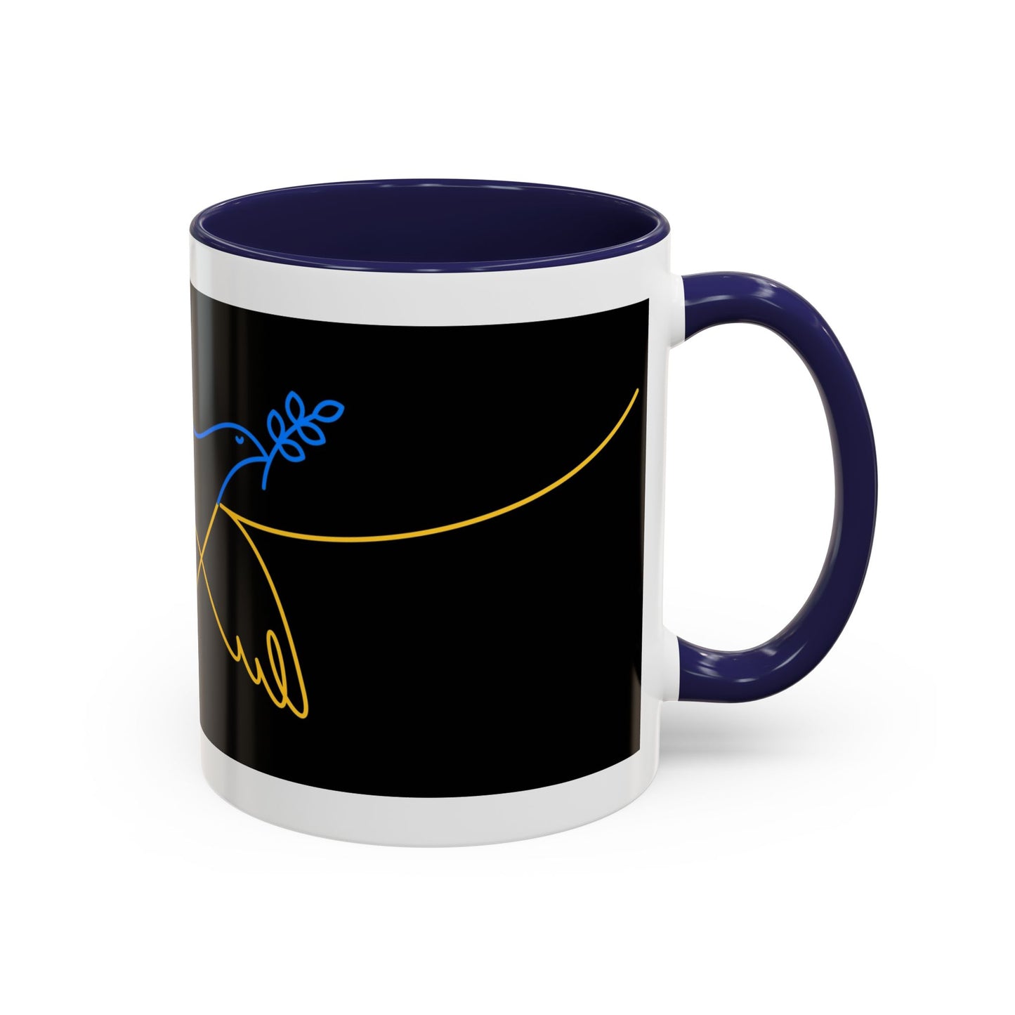 Dove of Peace - Help Ukraine - Two Tone Coffee Mug 310ml