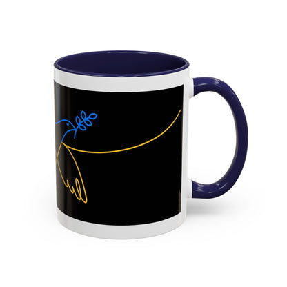 Dove of Peace - Help Ukraine - Two Tone Coffee Mug 310ml