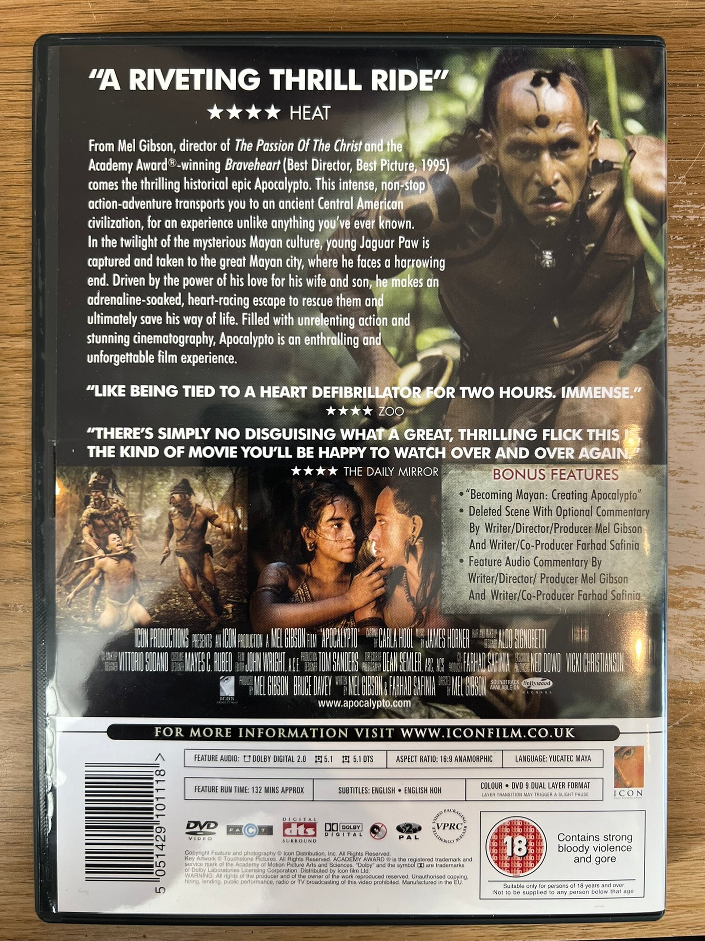 Apocalypto - Mel Gibson (Director). Rated 18