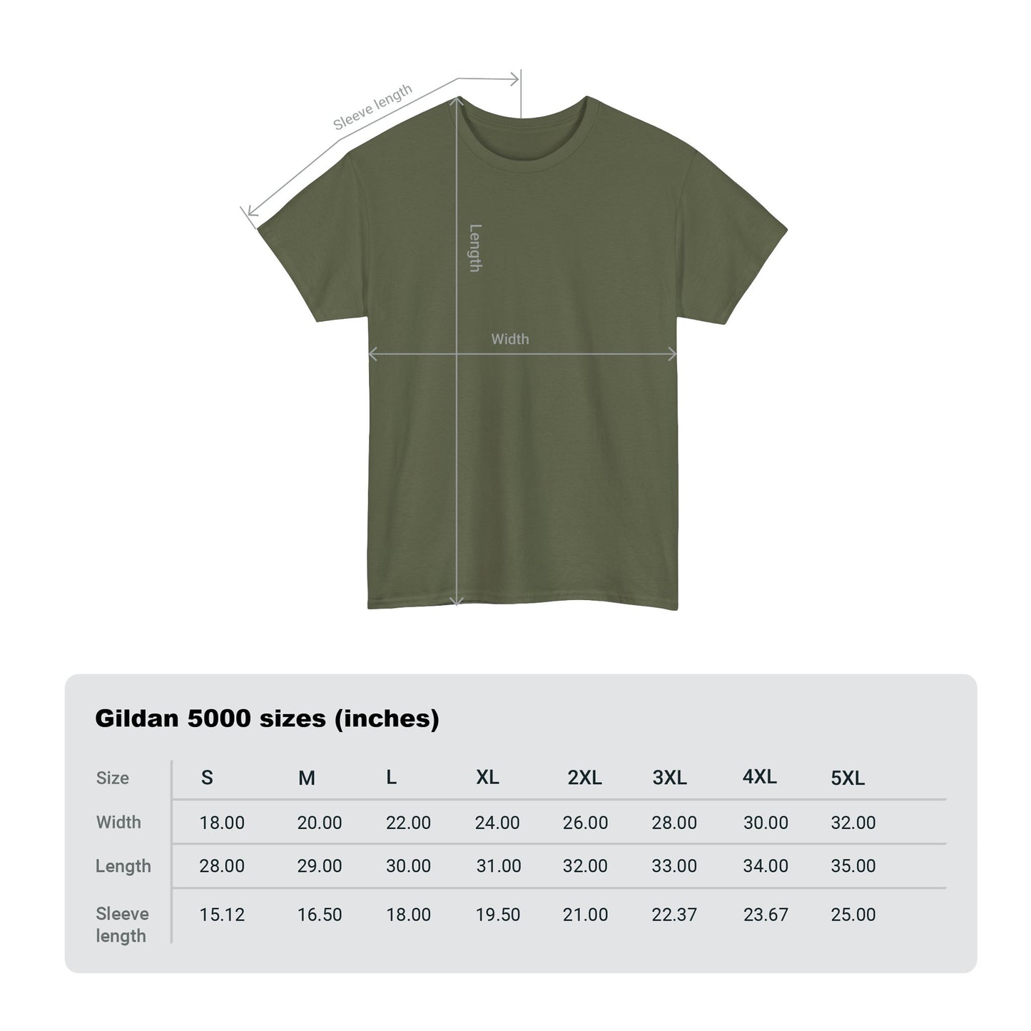 Classic Military Green Tee - Similar in style to Zelensky's