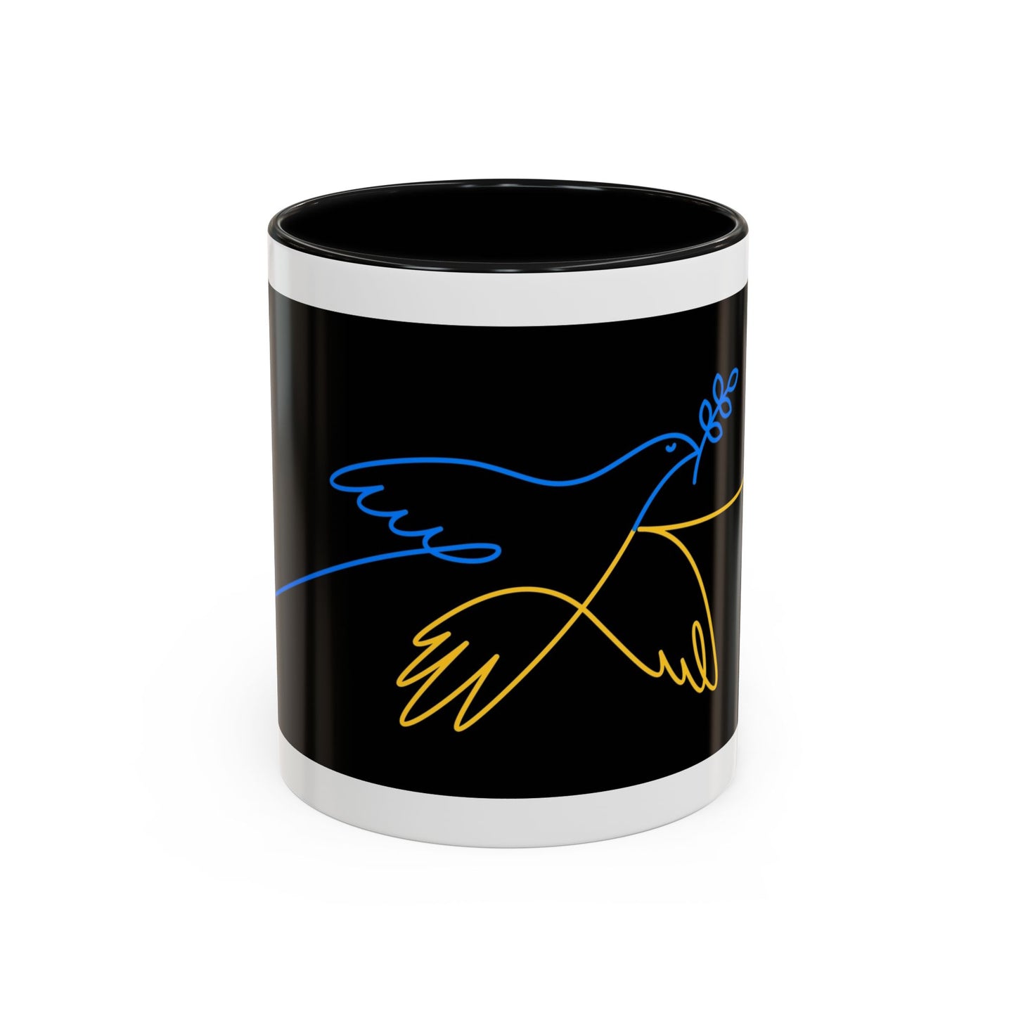 Dove of Peace - Help Ukraine - Two Tone Coffee Mug 310ml