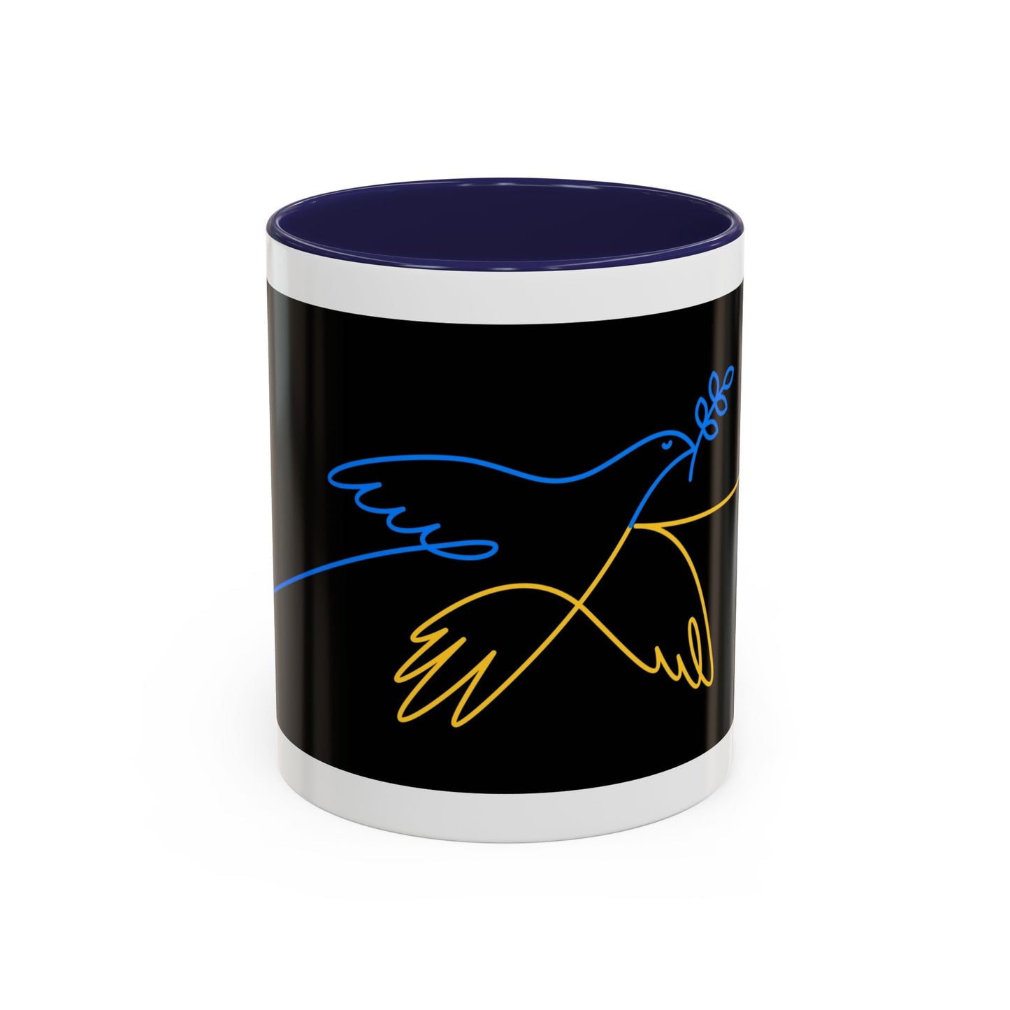 Dove of Peace - Help Ukraine - Two Tone Coffee Mug 310ml