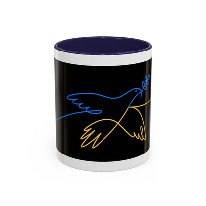 Dove of Peace - Help Ukraine - Two Tone Coffee Mug 310ml