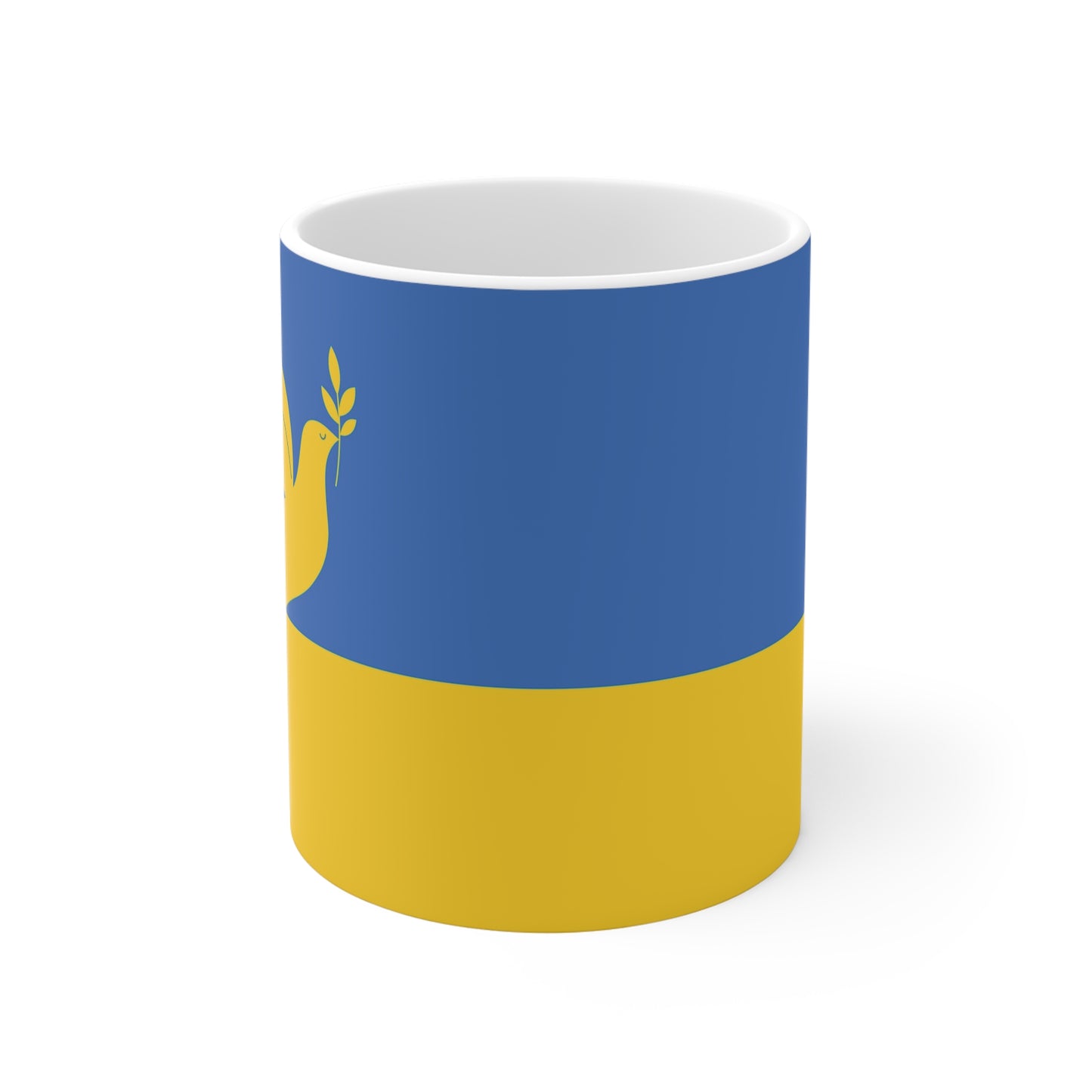 Flying Dove of Peace on Ukrainian Flag - Support The People of Ukraine - Proceeds Towards Aid for Ukraine.