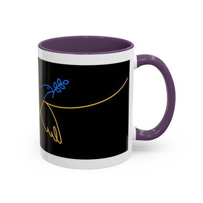 Dove of Peace - Help Ukraine - Two Tone Coffee Mug 310ml