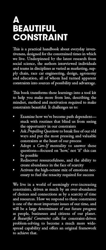 A Beautiful Constraint: How To Transform Your Limitations Into Advantages, and Why It's Everyone's Business Hardcover