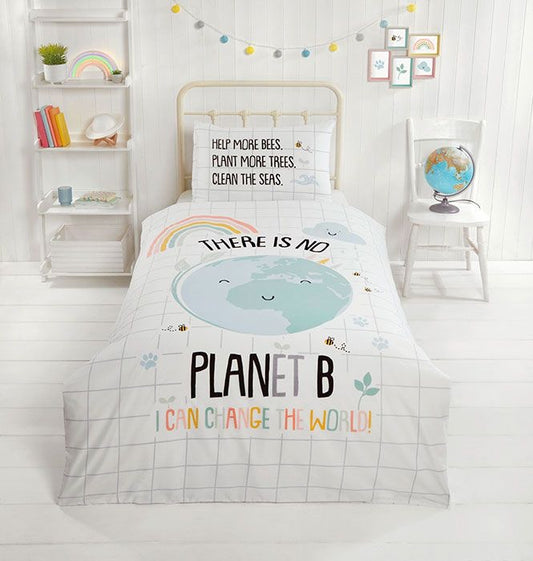 Rapport Home No Planet B Duvet and Pillowcase Set - Single