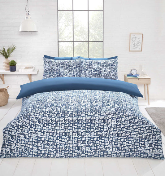 Rapport Home Pebbles Geo Duvet and Pillowcase Set